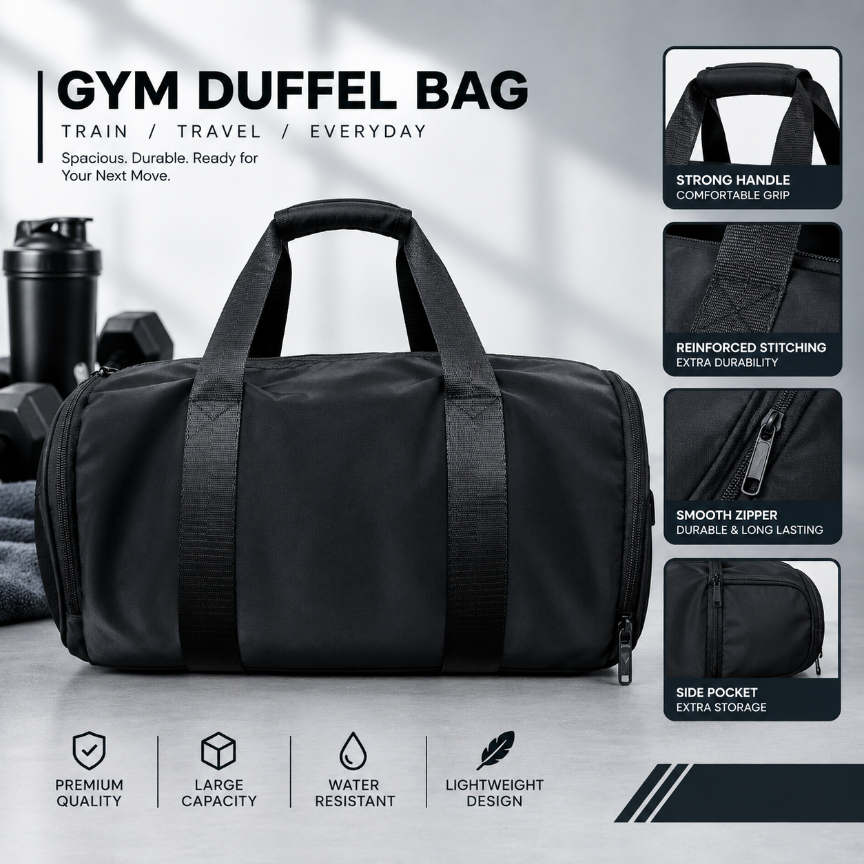 ChatGPT Image Sep 20, 2026, 02_32_03 PM GYM DUFFELE BAG - Image 1